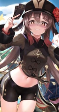 身着紧身裤，安全裤尽显好身段的二次元动漫少女精选插画图集欣赏