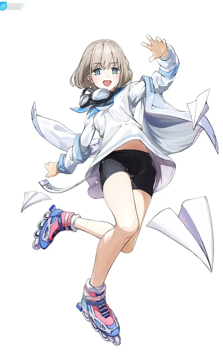 身着紧身裤，安全裤尽显好身段的二次元动漫少女精选插画图集欣赏
