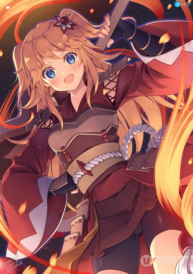 身着紧身裤，安全裤尽显好身段的二次元动漫少女精选插画图集欣赏