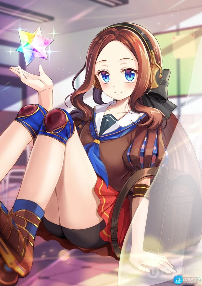 身着紧身裤，安全裤尽显好身段的二次元动漫少女精选插画图集欣赏