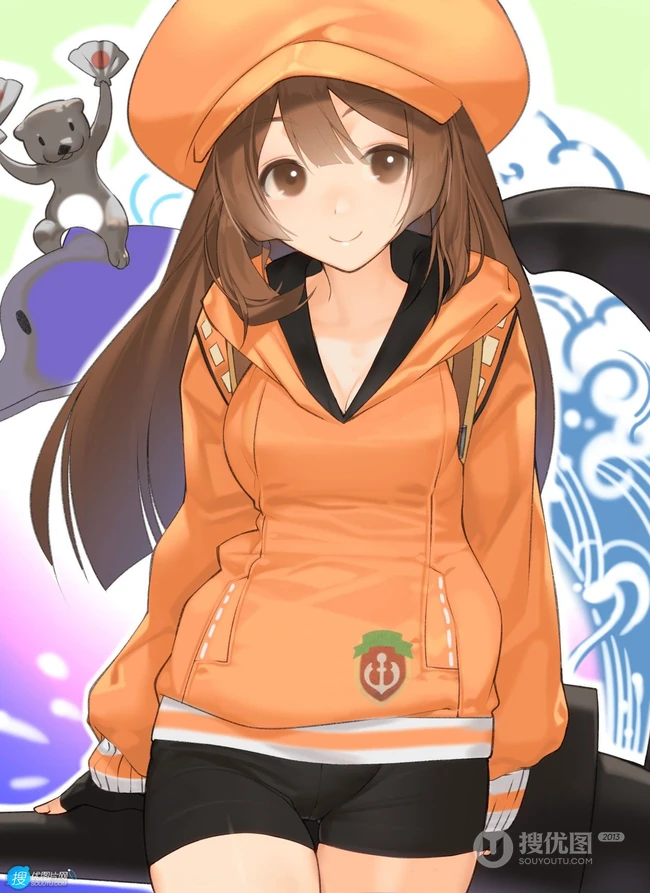 身着紧身裤，安全裤尽显好身段的二次元动漫少女精选插画图集欣赏