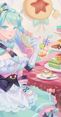 美食当前，怎能不心动，享受美食，下午茶的二次元少女插画图集