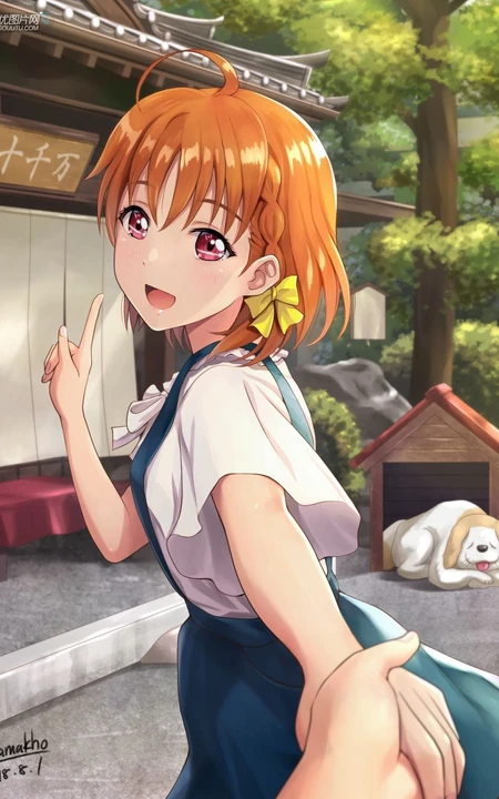 活力无限的高海千歌，《LoveLive!Sunshine!!》高海千歌高清插画图集欣赏