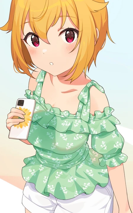 发型凌乱的14岁青葱二次元少女伊吹翼精选高清插画图集欣赏