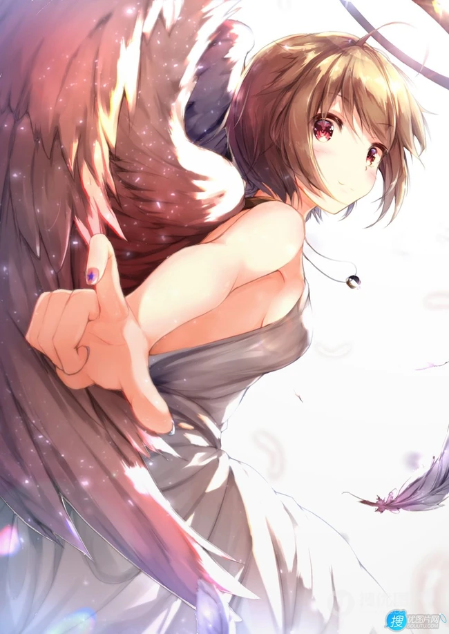 发型凌乱的14岁青葱二次元少女伊吹翼精选高清插画图集欣赏