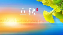 立秋壁纸，以金黄的树叶，落叶为背景的萧瑟立秋节气壁纸图片