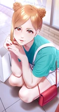 对自己外表和身材很自信的蔷薇姐，漫画《咒术回战》人物钉崎野蔷薇高清插画图片