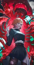 对自己外表和身材很自信的蔷薇姐，漫画《咒术回战》人物钉崎野蔷薇高清插画图片