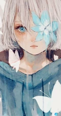 眼角噙着泪水的二次元白裙少女，女孩高清手绘插画套图手机壁纸图片