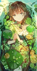 以水，雨，海为题材的二次元伤感动漫少女插画图集手机壁纸图片欣赏