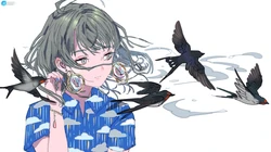 别具一格的清新动漫少女插画壁纸图片，日本画师渊゛插画作品图集欣赏