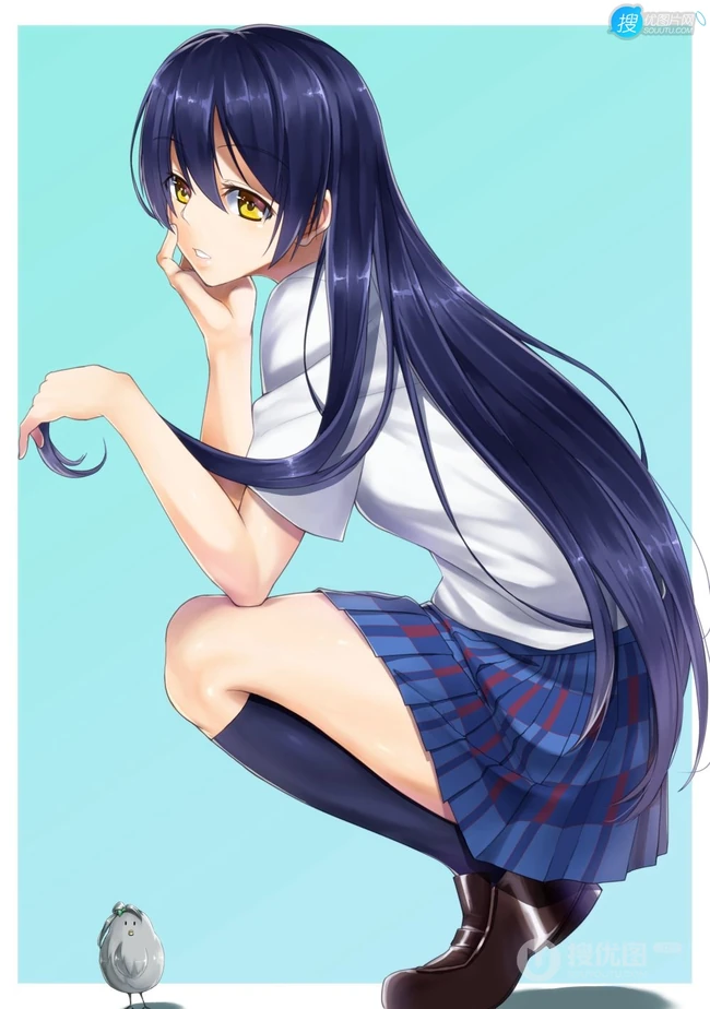 哇，好多线条感，袜装，制服，裙装动漫大姐姐！日本画师山折的插画作品图片欣赏