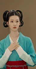 陈都灵古风侍女装扮，宛若画中人，古朴温雅气质写真美图
