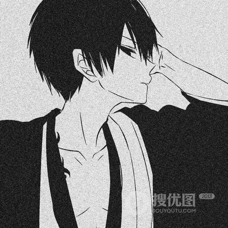 男生帅气动漫头像，黑白的二次元帅哥，个性，超有型的动漫男生头像图片