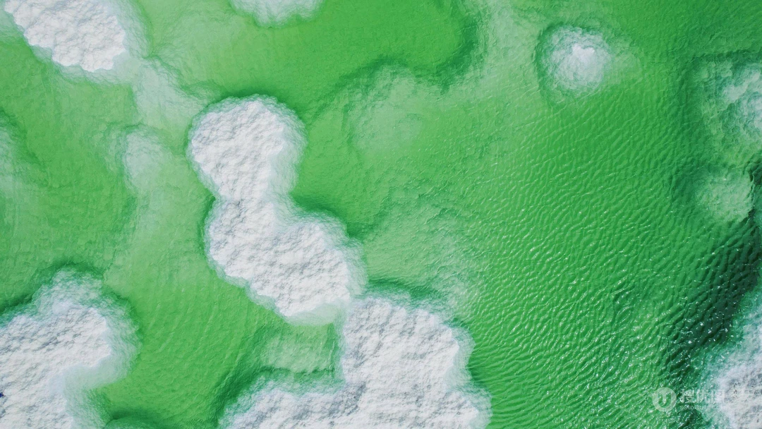 中国最大的盐湖，青海察尔汗盐湖高清俯瞰摄影美图壁纸图片