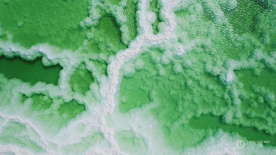 中国最大的盐湖，青海察尔汗盐湖高清俯瞰摄影美图壁纸图片