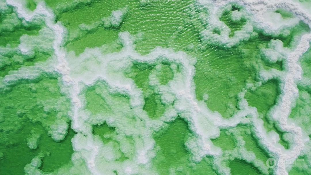 中国最大的盐湖，青海察尔汗盐湖高清俯瞰摄影美图壁纸图片