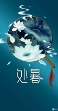 面面湖光面面风，可人最是白芙蓉，以莲花荷花为背景的处暑节气手机壁纸图片