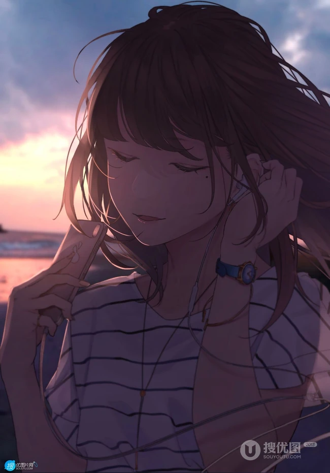 痛过前尘，哭了今生，湿了来世 眼角有泪痣的动漫少女精选高清插画图集欣赏
