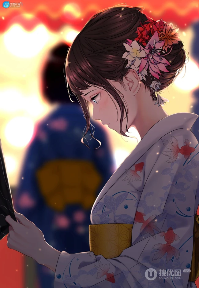 痛过前尘，哭了今生，湿了来世 眼角有泪痣的动漫少女精选高清插画图集欣赏