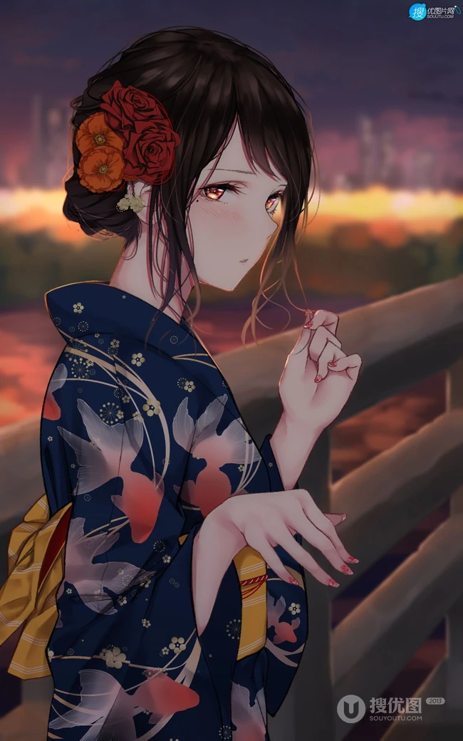 痛过前尘，哭了今生，湿了来世 眼角有泪痣的动漫少女精选高清插画图集欣赏
