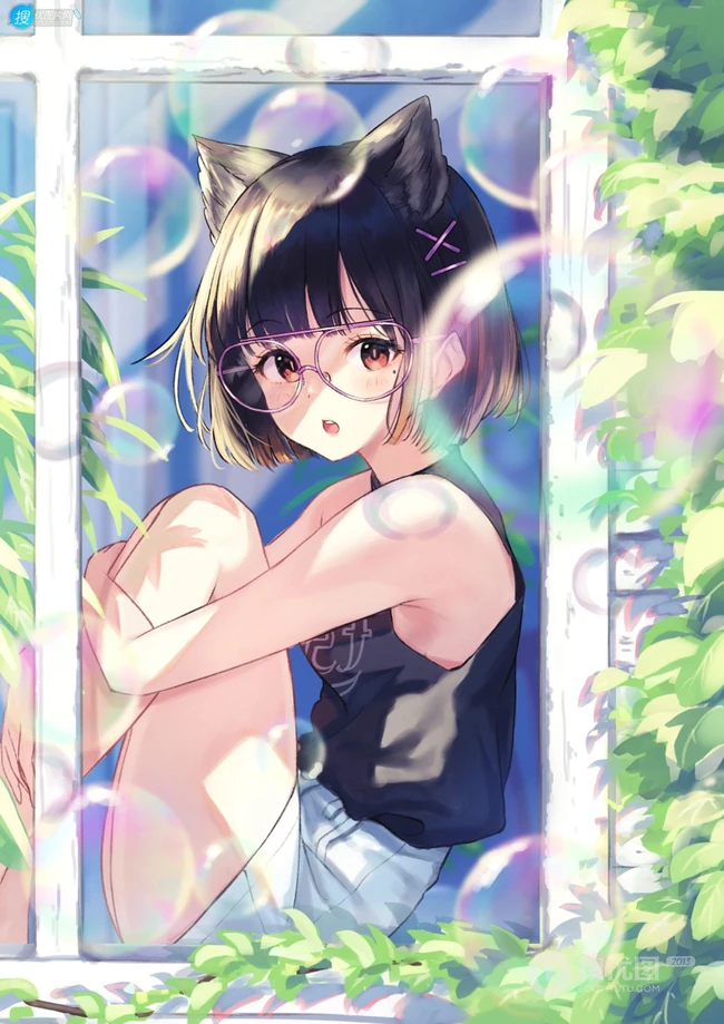 如草木初生之芽，可治愈一切的超可爱萌二次元动漫少女少女高清插画图集