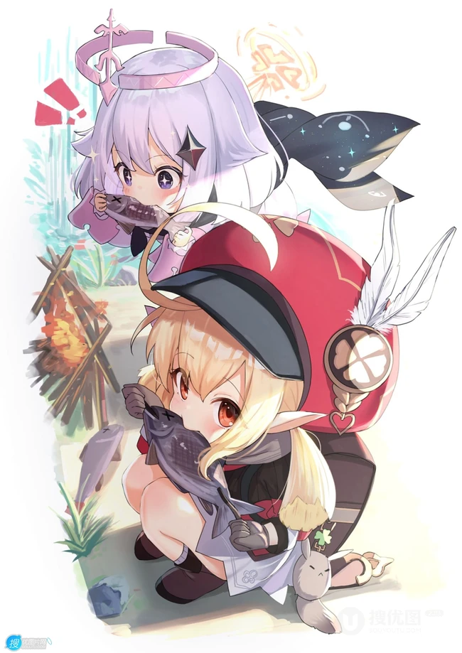 如草木初生之芽，可治愈一切的超可爱萌二次元动漫少女少女高清插画图集