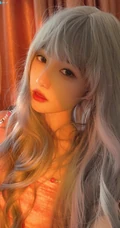 美女宋昕冉时尚潮流奶奶灰染发卷发发型高清自拍美照手机壁纸