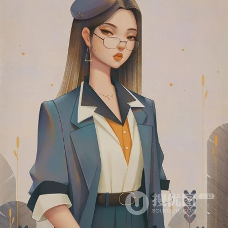 卷发气质有气质的，2021最新款肩带裙动漫卡通女生专用插画头像图片