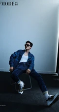 欧豪个性受伤妆写真登杂志图片，青春少年的热血感十足