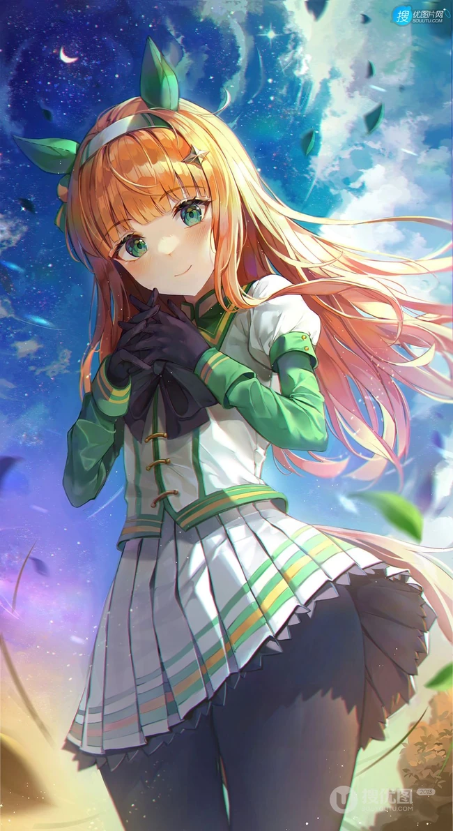 古灵精怪，可爱伶俐的二次元兽耳朵动漫少女高清插画图片