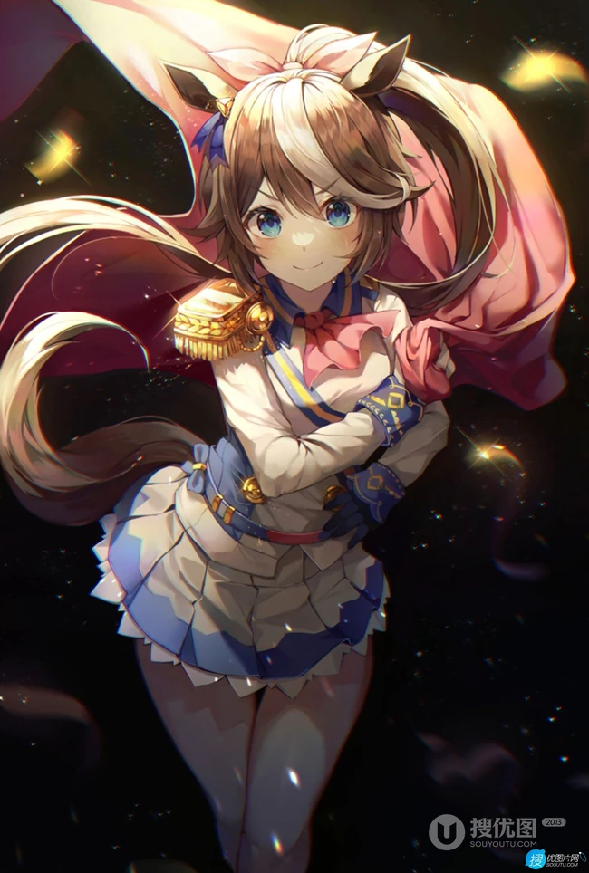 古灵精怪，可爱伶俐的二次元兽耳朵动漫少女高清插画图片