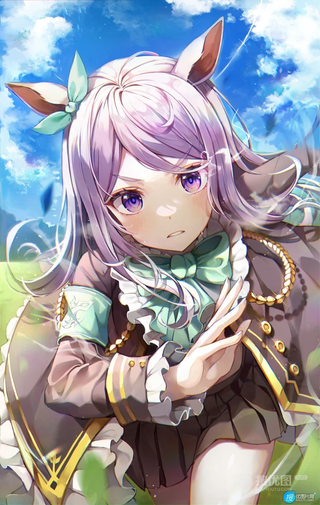 古灵精怪，可爱伶俐的二次元兽耳朵动漫少女高清插画图片