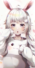 古灵精怪，可爱伶俐的二次元兽耳朵动漫少女高清插画图片
