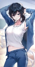 乌黑短发，打扮超酷的二次元时尚清爽动漫少女酷飒插画图集欣赏