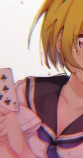 金黄齐耳发少女，有&ldquo;陷阱大师&rdquo;之称的《寒蝉鸣泣之时》人物北条沙都子插画图集