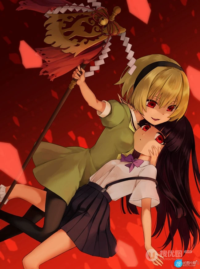 金黄齐耳发少女，有&ldquo;陷阱大师&rdquo;之称的《寒蝉鸣泣之时》人物北条沙都子插画图集