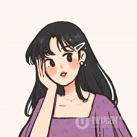 2021最新女生手绘插画头像，理想中的那些善良 可爱，温柔 自信，自律女生头像图片