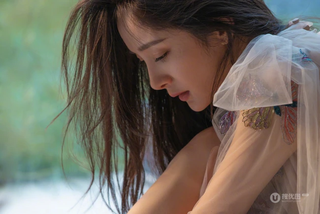 杨幂明媚娇艳，柔情满满一个人超美秋意写真图片