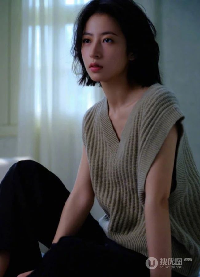 周雨彤，金靖着不同羊绒毛衫上衣共同演绎初秋时节的美好写真照