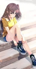 性格开朗，身材高挑的少女，动画《中二病也要谈恋爱!》人物丹生谷森夏插画图集