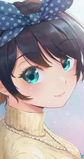 短黑发，活泼可爱的动漫少女，《租借女友》人物更科瑠夏高清插画图集欣赏