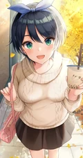 短黑发，活泼可爱的动漫少女，《租借女友》人物更科瑠夏高清插画图集欣赏