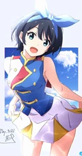 短黑发，活泼可爱的动漫少女，《租借女友》人物更科瑠夏高清插画图集欣赏
