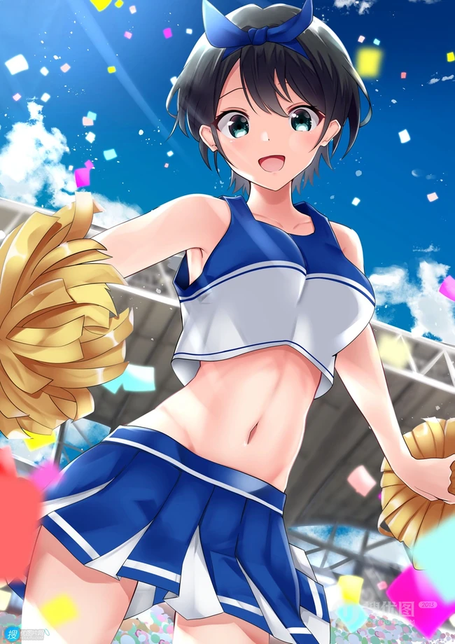 短黑发，活泼可爱的动漫少女，《租借女友》人物更科瑠夏高清插画图集欣赏