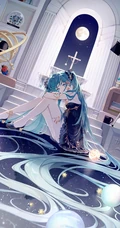 初音未来，既见未来，为何不拜！二次元女生初音未来唯美高清插画壁纸图集