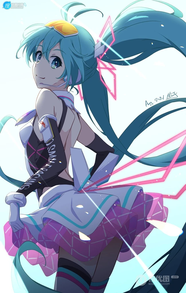 初音未来，既见未来，为何不拜！二次元女生初音未来唯美高清插画壁纸图集