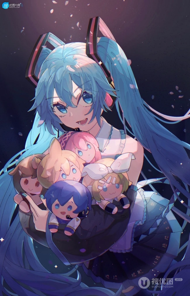 初音未来，既见未来，为何不拜！二次元女生初音未来唯美高清插画壁纸图集