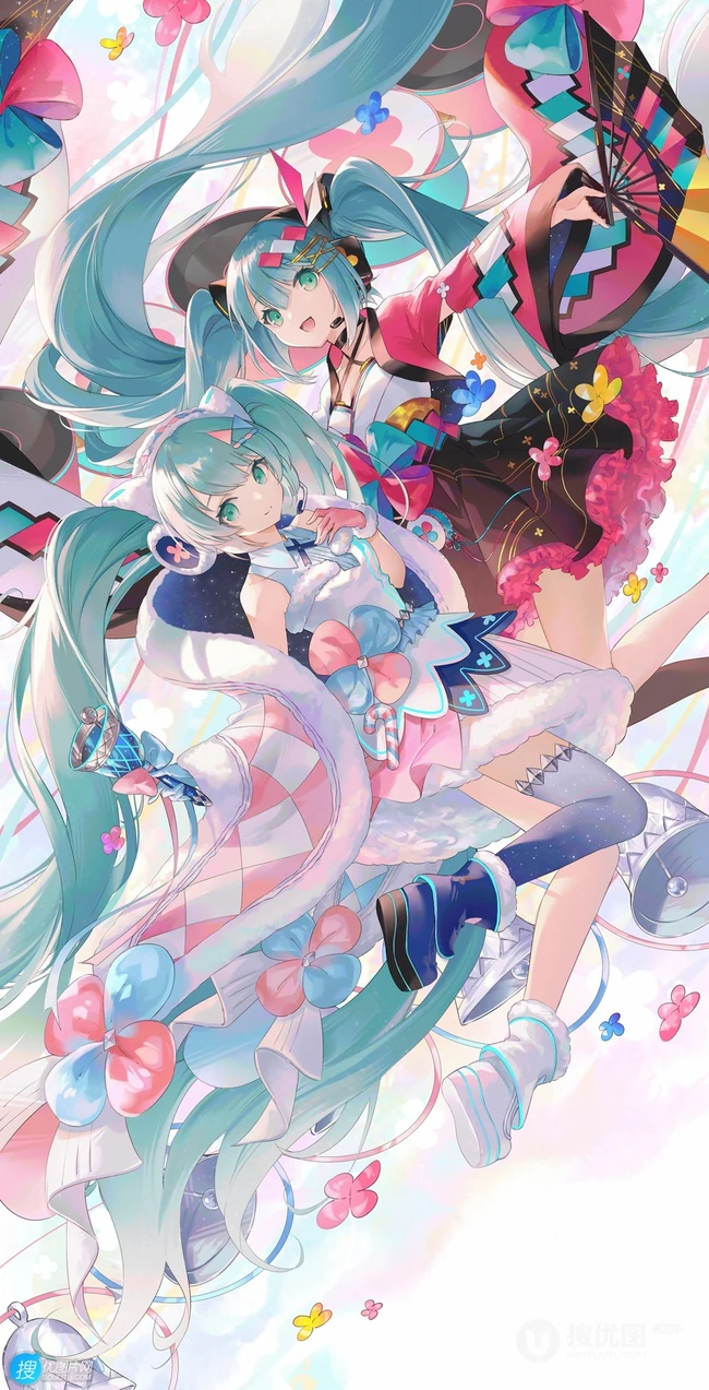 初音未来，既见未来，为何不拜！二次元女生初音未来唯美高清插画壁纸图集
