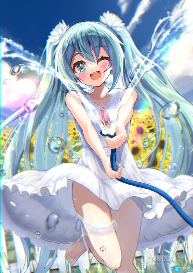 初音未来，既见未来，为何不拜！二次元女生初音未来唯美高清插画壁纸图集